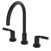 Rubinet Widespread Kitchen Set Matt Black