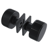 Rubinet Shower Door Knob (set) Matt Black