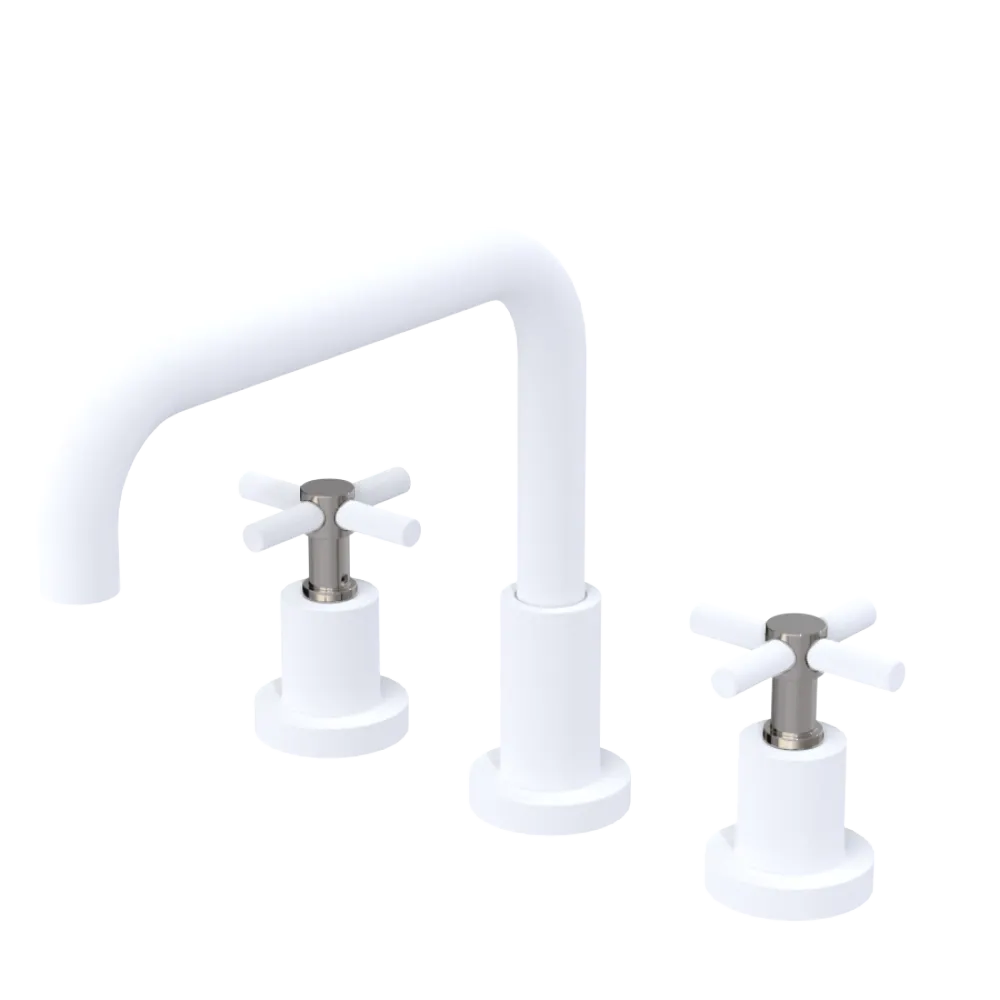 Rubinet Widespread Kitchen Set Matt White