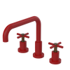 Rubinet Widespread Kitchen Set Maroon