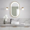 KALIA EFFECTLED-illuminated bathroom mirror - 22" x 38" - Brushed gold