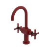 Rubinet Single Hole Dual Handle Lav. Set with LaSalle Spout (less drain) Maroon