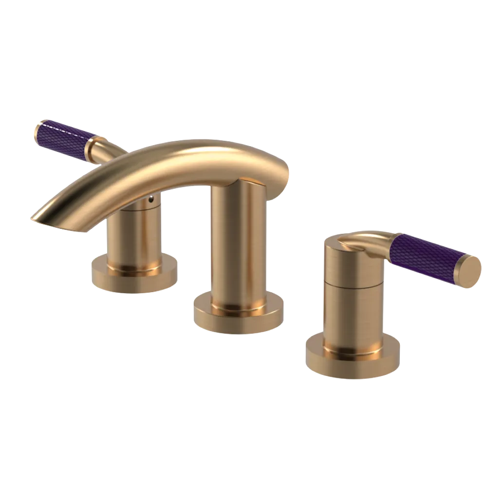 Rubinet Widespread Lav. Set. (less drain) Satin Gold