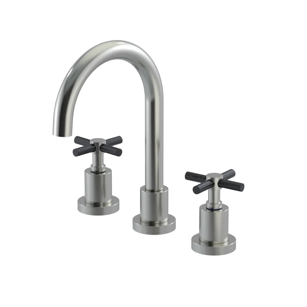 Rubinet Widespread Lav. Set. (less drain) Satin Nickel