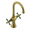 Rubinet Single Hole Dual Handle Lav. Set. (less drain) Antique Brass Matt