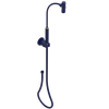 Rubinet Hand Held Shower Bidet with Extended Reach & Dual Function Spray Including Wall Bracket with Supply & Hose (Round) Midnight Blue