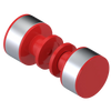 Rubinet Shower Door Knob (set) Red