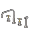 Rubinet Widespread Kitchen Set with Hand Spray Polished Nickel