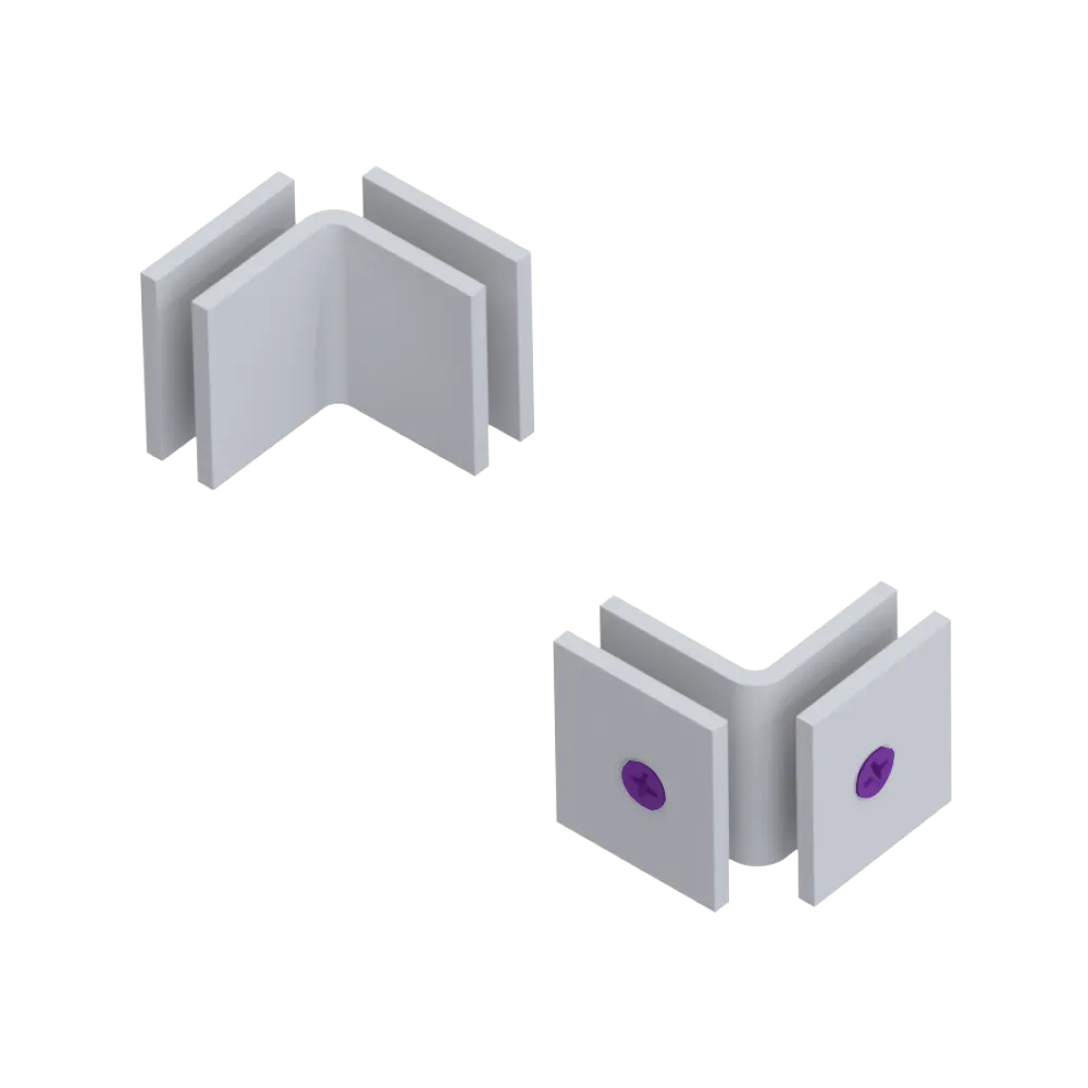 Rubinet 90 Glass to Glass Open Face Matt White