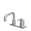 Rubinet 4" Centre Single Control Lav. Set. with Genesis spout (less drain) Satin Chrome