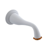 Rubinet Tub Filler Spout Wall Mount Matt White
