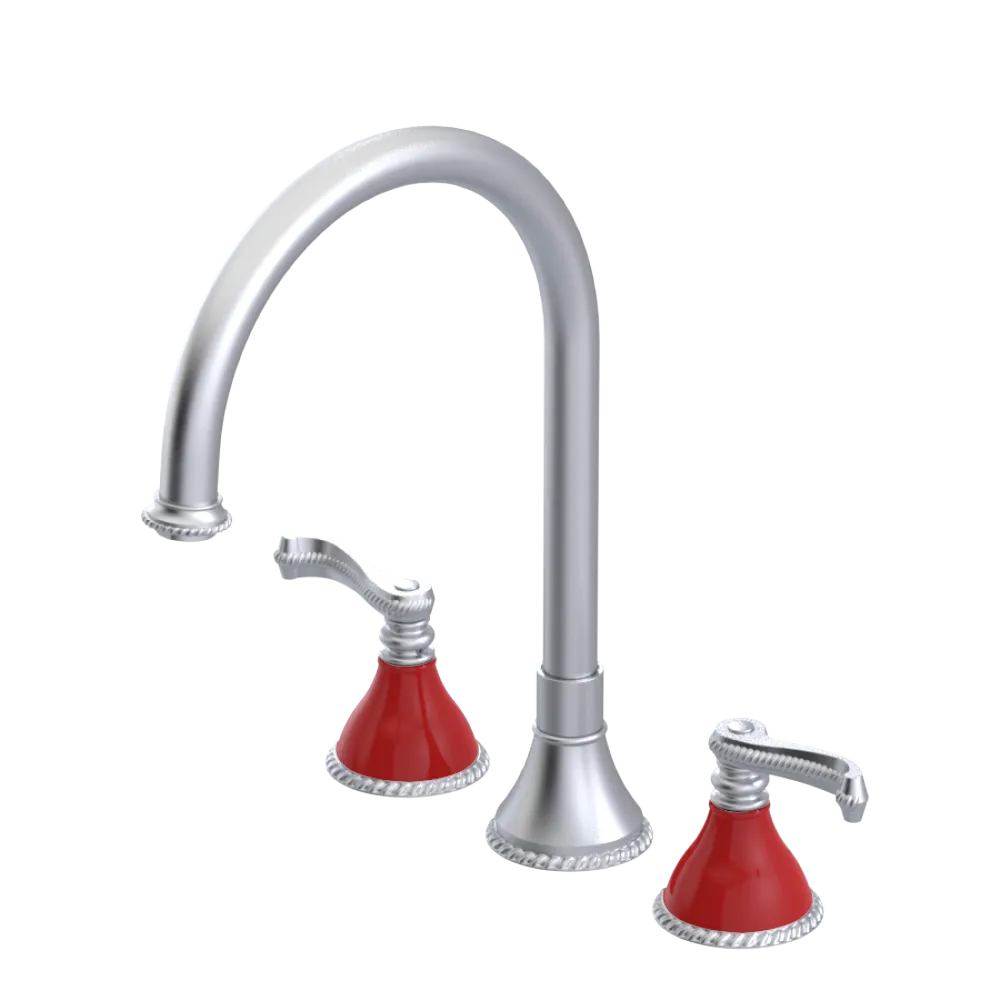 Rubinet Widespread Kitchen Set Satin Chrome