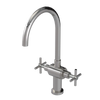 Rubinet Two Handle Single Hole Kitchen Set with LaSalle Spout Polished Nickel