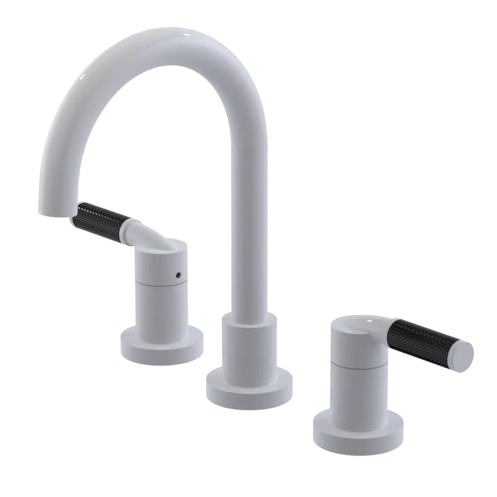 Rubinet Widespread Lav. Set. (less drain) White