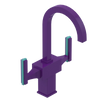 Rubinet Single Hole Dual Handle Lav. Set. (less drain) Purple Haze