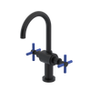 Rubinet Single Hole Dual Handle Lav. Set with LaSalle Spout (less drain) Matt Black