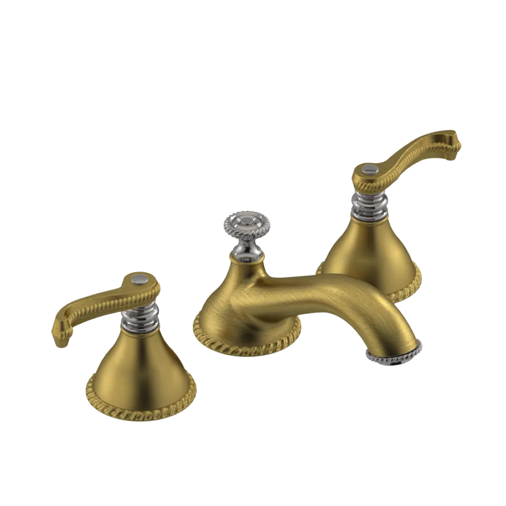 Rubinet Widespread Lav. Set. (less drain) Antique Brass Matt