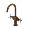 Rubinet Single Hole Dual Handle Lav. Set with LaSalle Spout (less drain) Tuscan Brass