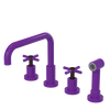 Rubinet Widespread Kitchen Set with Hand Spray Purple Haze