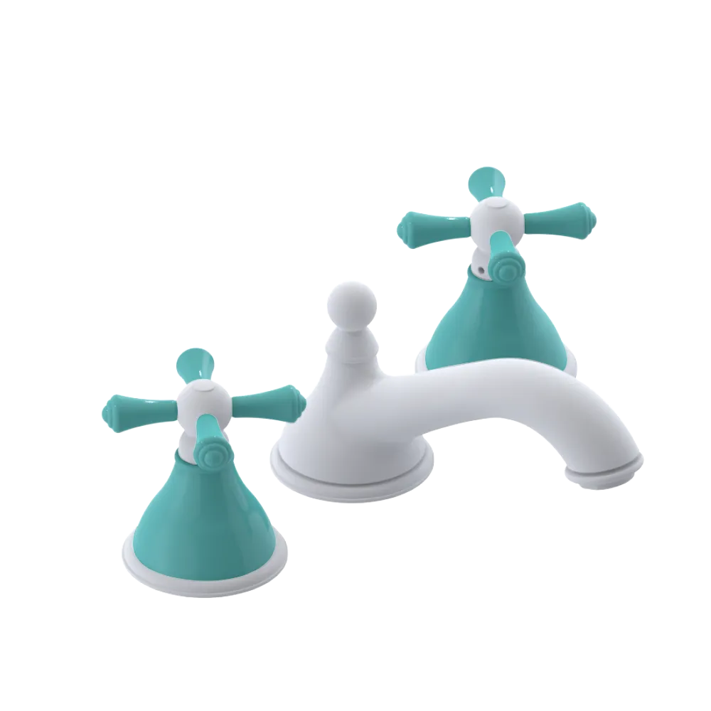 Rubinet Widespread Lav. Set. (less drain) Matt White