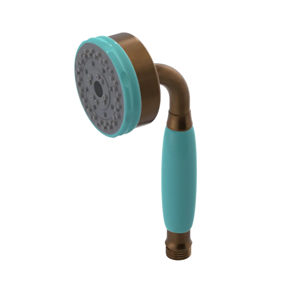 Rubinet 3 Function Hand Held Shower Only Tuscan Brass