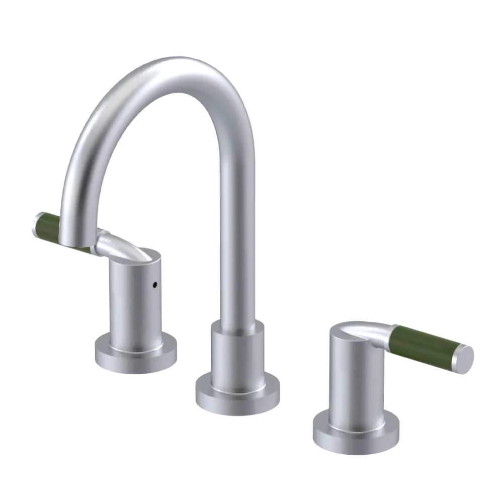 Rubinet Widespread Lav set (less drain) Satin Chrome
