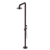 Rubinet Pressure Balance Outdoor Shower with Hand Held Shower & 10" Shower Head - 304 Stainless Steel Bordeaux