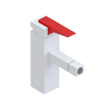 Rubinet Single Control Bidet Fitting (less drain) White