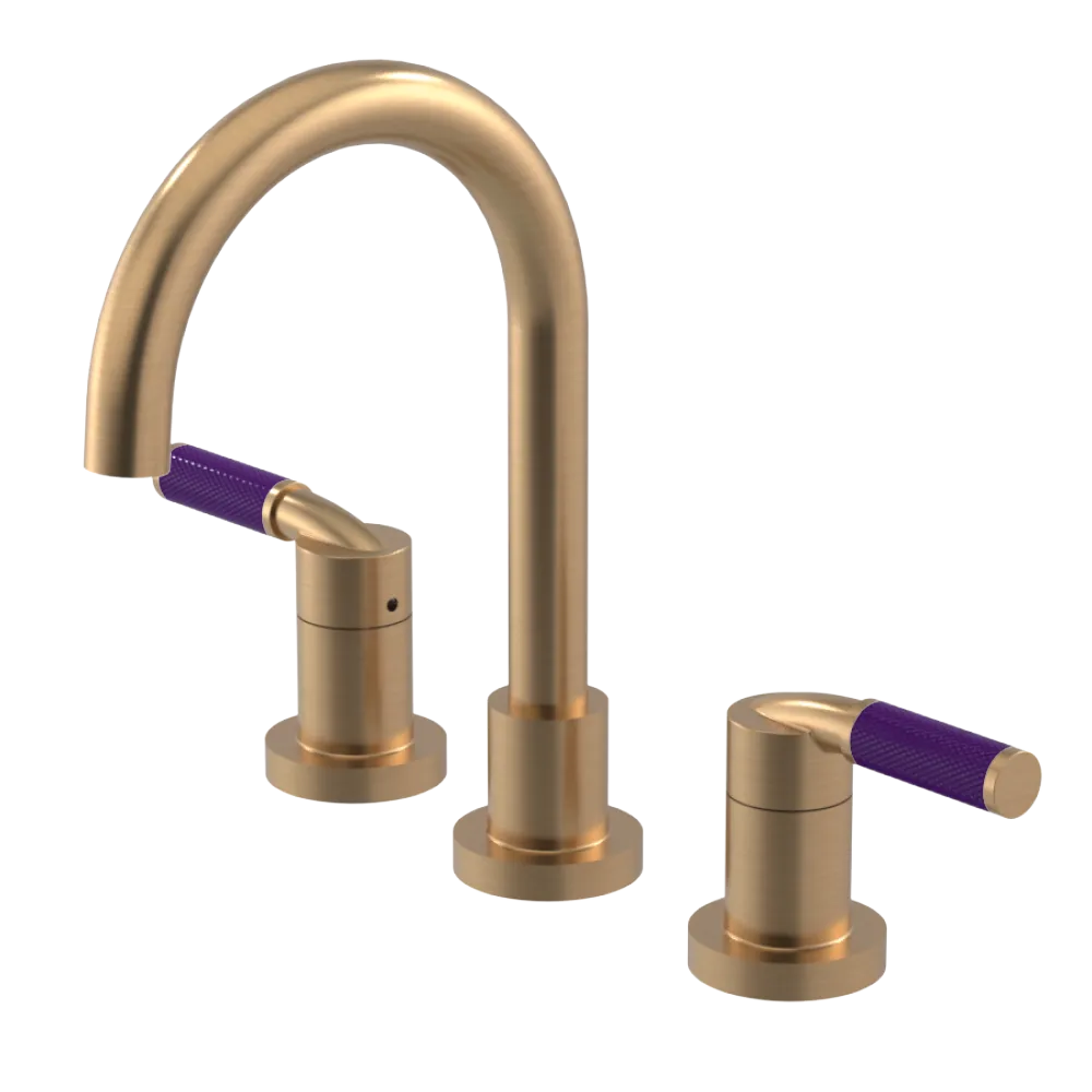 Rubinet Widespread Lav. Set. (less drain) Satin Gold