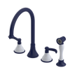 Rubinet Widespread Kitchen Set with Hand Spray Midnight Blue