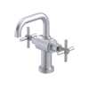 Rubinet Single Hole Dual Handle Lav. Set. (less drain) Satin Chrome