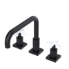 Rubinet Widespread Kitchen Set with Genesis Spout Matt Black