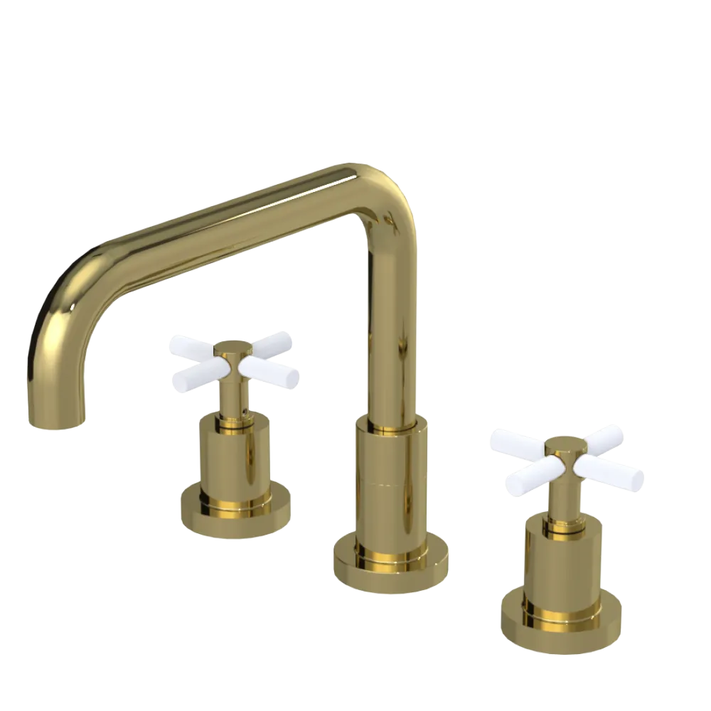 Rubinet Widespread Kitchen Set Natural Brass