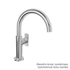 Baril Single-hole lavatory faucet (without handle), drain included