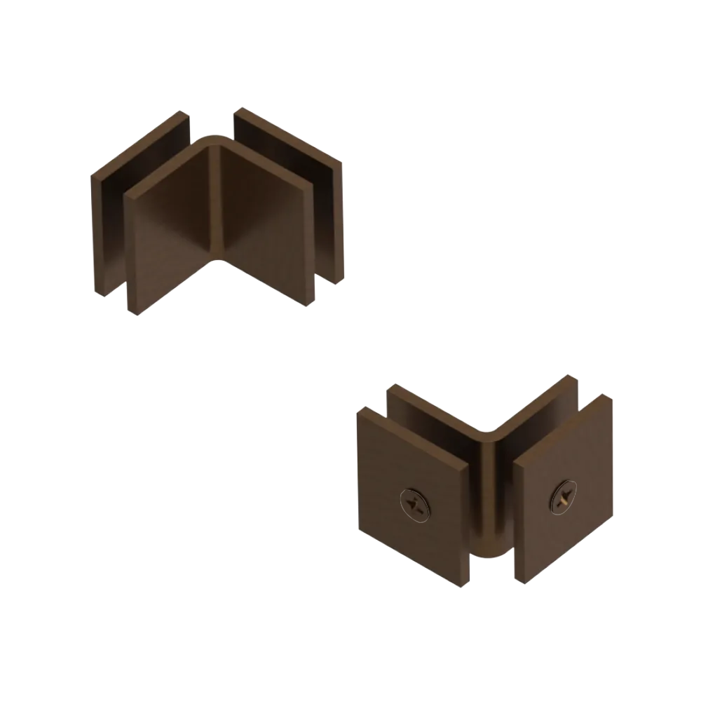 Rubinet 90 Glass to Glass Open Face Tuscan Brass