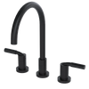 Rubinet Widespread Kitchen Set Matt Black
