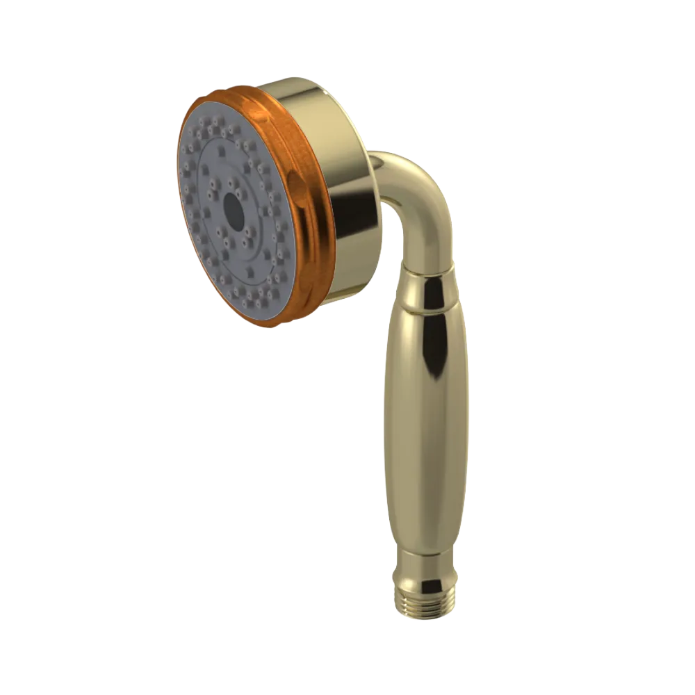Rubinet 3 Function Hand Held Shower Only Natural Brass