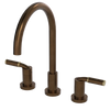 Rubinet Widespread Kitchen Set Tuscan Brass