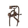 Baril Wall-mounted tub faucet with hand shower