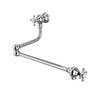 Perrin & Rowe Wall Mount Swing Arm Pot Filler - With Cross Handle.4798X-APC