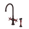 Rubinet Two Handle Single Hole Kitchen Set with Hand Spray Oil Rubbed Bronze