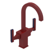 Rubinet Single Hole Dual Handle Lav. Set. (less drain) Maroon