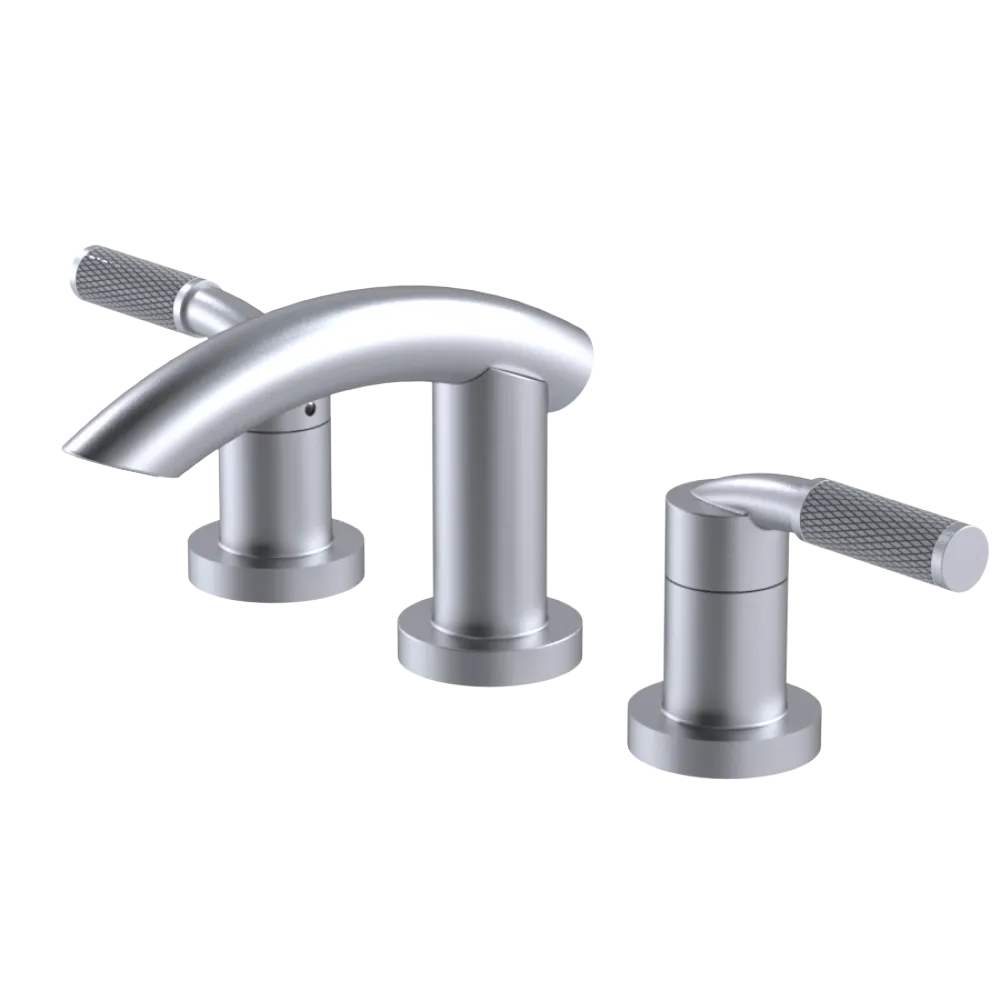 Rubinet Widespread Lav. Set. (less drain) Satin Chrome