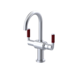 Rubinet Single Hole Dual Handle Lav. Set. (less drain) Satin Chrome