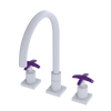 Rubinet Widespread Kitchen Set White