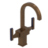 Rubinet Single Hole Dual Handle Lav. Set. (less drain) Tuscan Brass