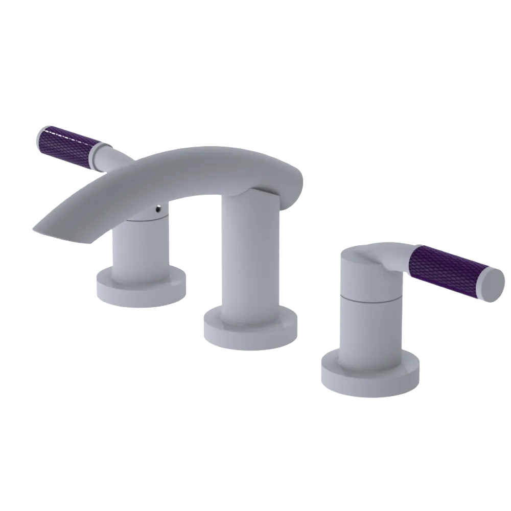 Rubinet Widespread Lav. Set. (less drain) Matt White