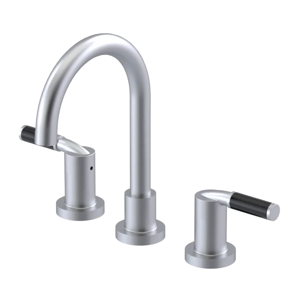 Rubinet Widespread Lav set (less drain) Satin Chrome