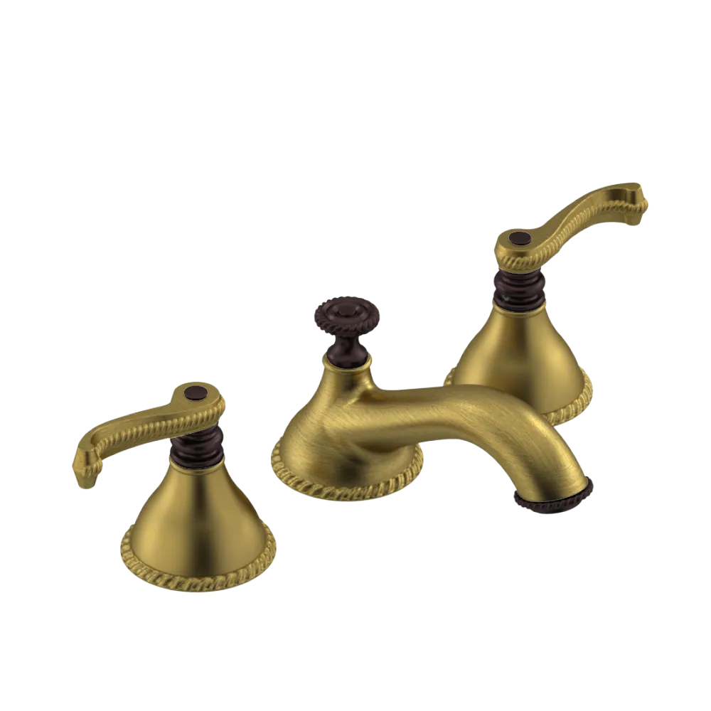 Rubinet Widespread Lav. Set. (less drain) Antique Brass Matt