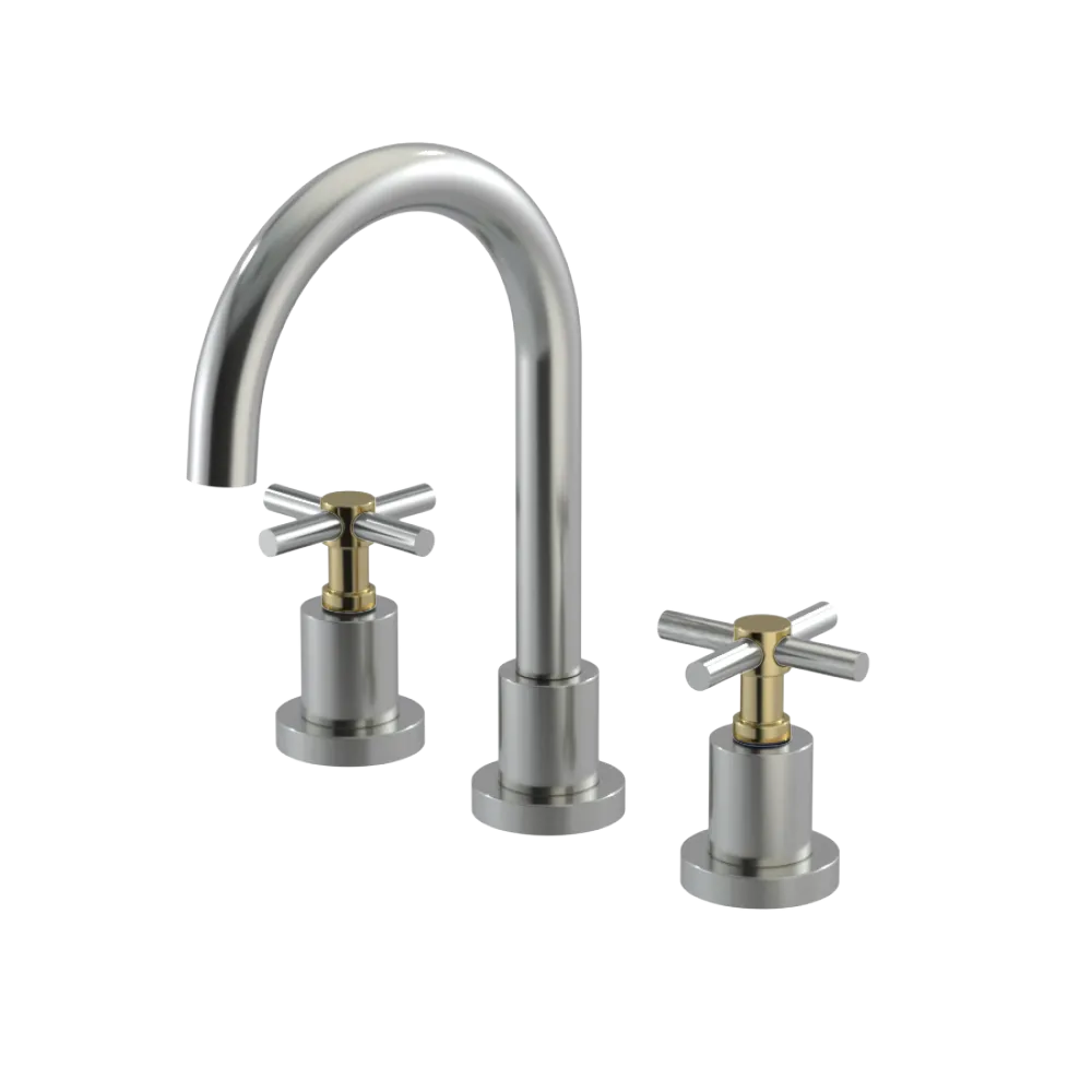 Rubinet Widespread Lav. Set. (less drain) Satin Nickel